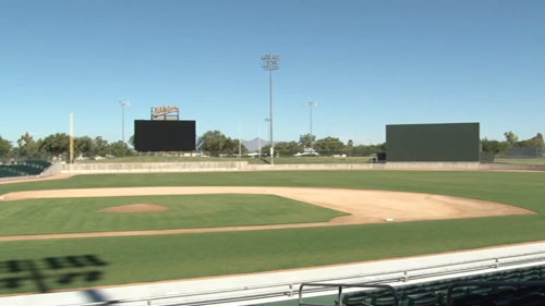 Officials said the work on Hohokam Stadium, for decades the spring training home of the Chicago Cubs, more than a rehabilitation but new construction as it prepares for its new tenant, the Oakland A's. Cronkite News' <b>Colton Krolak</b> details the project.